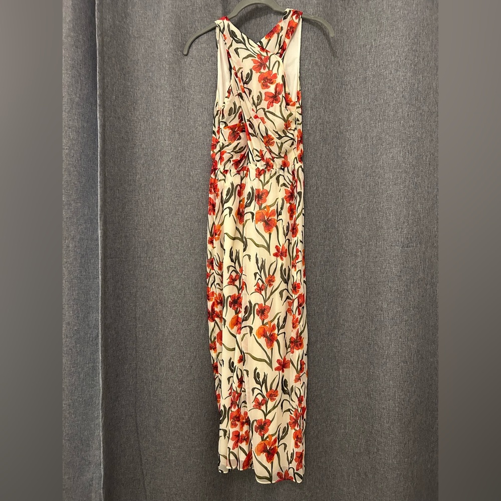 Little Moon Backless Printed Culotte Jumpsuit